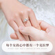 Zhen Shang Silver Chinese Gold Moissanite Couple Ring Silver Ring Proposal Wedding Anniversary Gift for Girlfriend and Wife S925