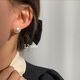 Fashion high-gloss pearl earrings for women Large pearl elegant women's earrings 8mm