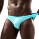 Informes de ropa interior para hombres Seda de hielo transpirable y sexy delgada u convexa transparente pantalones cortos de cintura baja de una pieza blanca 1 l l