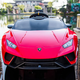 Cool Sun Lambo red children's remote control car can sit on baby electric car children's car can drive four-wheel drive