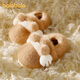Balabala Cat Claw Cotton Slippers Children's Non-Slip Boys' Indoor 2025 New Bag Heels Girls' Cute Warm Baby Hair Slippers