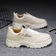 Hongxinger Duckling Erkeke 2025 Autumn Nuevo zapatos deportivos casuales zapatos para hombres zapatos blancos zapatos de papá hy1289 beige sencilla 44