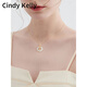 Cindy Kelly 999 sterling silver necklace for women, light luxury, high-end and exquisite safety buckle, gift for wife, wedding anniversary birthday gift for girls, golden blessing Hetian jade safety buckle necklace, practical and high-end gift for wife and girlfriend