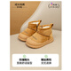 Ginoble baby snow boots winter new velvet thickened cotton shoes for boys and toddlers toddler shoes girls short boots non-slip large cotton camel 19 inner length 13cm suitable for feet 12cm-12.5cm