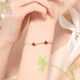 Promise of Love 18k gold four-leaf clover bracelet for women red agate niche luxury jewelry anniversary birthday gift for girlfriend