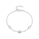 Jin Zhifu inherited platinum bracelet for women with small waist PT950 round cake LOVE crushed ice bracelet for girlfriend and wife birthday gift small waist bracelet about 3.2 grams