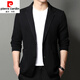 Pierre Cardin Strick-Strickwehrmann-Feder- und Herbst-neuer Pullover koreanischer Stil Trendy hübsches lässiger Wollanzug Jacke gestrickt schwarz 190/3xl [geeignet für 180-200 Jin [Jin ist 0,5 kg]]