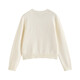 Inman (Inman) Fashion Simple Cable Sweater Jacket for Women 2025 Autumn Loose cómodo suave glutinoso Flower tridimensional Cardigan Light Apricot M