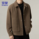 ROMON Jacket Men's Autumn and Winter Trendy Casual Loose Lapel Jacket Men's Versatile Clothes Men's Beige XL
