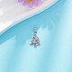 Lao Fengxiang platinum pendant, wishing tree, Christmas tree pendant, gift for girlfriend, platinum jewelry, white gold, about 1.05g