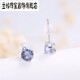 Lanlian 1.8 carat tanzanite earrings for women 14K gold colored gemstone couple earrings 6mm classic earrings gift