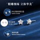 Lao Fengxiang Bright Star Earrings Women's Sterling Silver Ear Needle Earrings Niche Birthday Winter Christmas Gift for Girl Friends Today/Next Day Delivery Earrings* Bakura Speedy Delivery