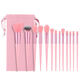 13-piece makeup brush set for beginners, loose powder eye shadow, lip concealer, soft-bristled makeup brush, 13-piece cherry blossom pink velvet bag, 13-piece cherry blossom pink velvet