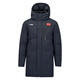 Li Ning down jacket mid-length with national flag badminton series men and women same style winter duck down sports off-season 25 new products black AYMV133-1 XL (180)