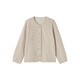 MUJI Women's Fleece Cardigan Jacket Long Sleeve 25th Autumn New Arrival Women's BB2T4C5A Oatmeal L (165/88A)