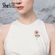 She s Akiko Plant Story original romantic flower brooch high-end brooch brooch pin birthday gift for girlfriend red A0