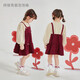 JELLYBABY three-dimensional bow fake two-piece high-end autumn new children's dress girl's skirt princess dress fashionable