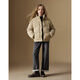 ELLE KIDS children's clothing 90% white duck down down jacket for girls winter new corduroy striped texture jacket light khaki 160 (S)
