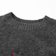 LAGOGO Cherry Black Forest Dark Gray Sweater Women Lagogu 2025 Winter New Style Woolen Round Neck Sweater Dark Gray M