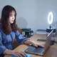 TKHE mobile computer live broadcast room fill light female anchor arm desktop chin neck pattern ring makeup selfie beauty lamp 6-inch desktop ring light