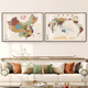
Living room decoration painting sofa background wall China world map office hanging paintings province map library bedroom China 13590cm [horizontal version] brushed aluminum alloy border + high definition crystal 11