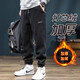 Clearance leakage corduroy casual pants for men in autumn and winter loose leggings sweatpants thickened warm workwear sweatpants Factory direct sales high quality clearance leakage K162 plus velvet gray 4XL Recommended weight 160-170Jin Jin equals 0.5kg Can be worn