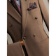 DK high-end men's suit suit men's double-breasted jacket casual business formal wear groomsman wedding suit two-piece brown (suit + trousers) 3XL 56 (145-158Jin Jin equals 0.5 kg)