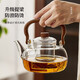 Yipot Tea Glass Teapot Electric Ceramic Stove Tea Maker New Health Pot Kettle Kettle Teapot Tea Set 1.1L Transparent Pot + 1500 Watt Black Stove