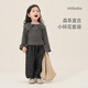 INSBOBO Girls Suit Spring and Autumn Baby Girl Suit Fashionable 2025 Spring New Children's Spring Clothing Girls Children's Clothing Trendy Gray 90 cm