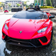 Cool Sun Lambo red children's remote control car can sit on baby electric car children's car can drive four-wheel drive