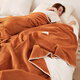 TURBOSUN blanket winter thickened plus velvet single person can sleep naked ins milk plush blanket office nap shawl air conditioner cover waffle milk white Class A cat petting feel does not shed velvet 200x230cm double blanket