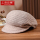 Shanghai Story Cashmere Wool Blended Hat Women's Autumn and Winter Knitted Wool Beret Warmth Birthday Gift Brown