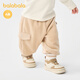 巴拉巴拉童装儿童长裤男女童运动裤冬装宝宝长裤子休闲时尚保暖 卡其50617 100