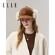 ELLE corduroy ear protection baseball cap for women in autumn and winter outdoor warm and fashionable versatile plus velvet thickened duck hat pure cotton