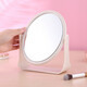 High-quality European desktop makeup mirror, simple high-definition double-sided rotatable makeup mirror, desktop standable small mirror, LED portable light-filling mirror, square off-white