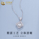 China Gold (CHINA GOLD) pt950 platinum necklace for women, platinum laser four-leaf clover pendant, Valentine's Day birthday gift for girlfriend and wife PT950-laser four-leaf clover pendant, free S925 chain, about 1.3g