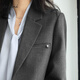 Eveli (eifini) Jiang Xin endorses single-breasted suit daily non-tight casual suit jacket for women 2025 autumn new style dark gray M 100-110Jin Jin equals 0.5 kg
