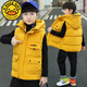 G.DUCKKIDS Little Yellow Duck Children's Down Vest Boys' Outer Wear Autumn and Winter Boys' Vests Winter Clothes Cotton Jacket Waistcoat Black 160cm
