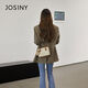 JOSINY high-end light luxury popular bucket bag new versatile fashion shoulder crossbody bag handheld small bag women's bag black