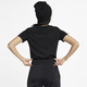 NIKE 耐克女子大钩子LOGO透气圆领T恤 短袖运动上衣BV6169 黑色010 L