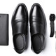 2025 Printemps et automne Nouvelles chaussures pour hommes Business Casual En cuir chaussures en cuir masculin British pointues chaussures à haut amélioration