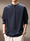 New Balance high-end bamboo cotton Henry collar long-sleeved T-shirt for men spring and autumn new loose casual top men's pure cotton bottoming shirt Royal Blue XL suitable for 150-170 Jin Jin equals 0.5 kg