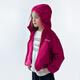 Tutu Little Elephant Girls' Jacket Spring and Autumn Windproof Soft Shell Girls' Velvet Hooded Jacket Rose Red 150 Height About 150cm