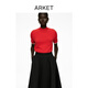 
ARKET Women's Clothing Cotton Zipper Umbrella Skirt Skirt Black Fall New Style 1293868001 Black M 165/72A 38