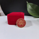 Lotus Listens to the Sound of Rain Peking University Emblem Customized Peking University Commemorative Badge Customized High-end Metal High-end Gift Box Brooch Red Model High-end Gift Box 25mm