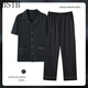 
BSTB [extra large size] 7XL super large cotton trousers half-sleeved pajamas for men summer fat man plus fat plus size 300 Jin [Jin equals 0.5 kg] Fat Baolan HD12003 short-sleeved trousers suit 5XL180-220 Jin [Jin equals 0.5 kg]