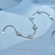 Hi Diamond's new platinum PT950 fish scale crushed ice four-leaf clover bracelet niche exquisite birthday gift for girlfriend, platinum about 7.35g