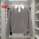 Kazuki Kuraishi KAZUKI KURAISHI old money style long-sleeved Henry collar sweater for men in autumn and winter new high-end sweater inner top trendy brand Hanakuri Brown L 130-160Jin Jin is equal to 0.5 kg