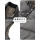 JIARMAY high-end brand men's high-end vest men's 2025 winter new thickened vest duck down short fashion stand-up collar no gray L 175
