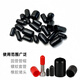 PVC rubber black rubber cap round pipe plug thread protective cap plastic pipe screw cap plug soft rubber cap 15mm PVC black rubber cap (200 pcs/bag)